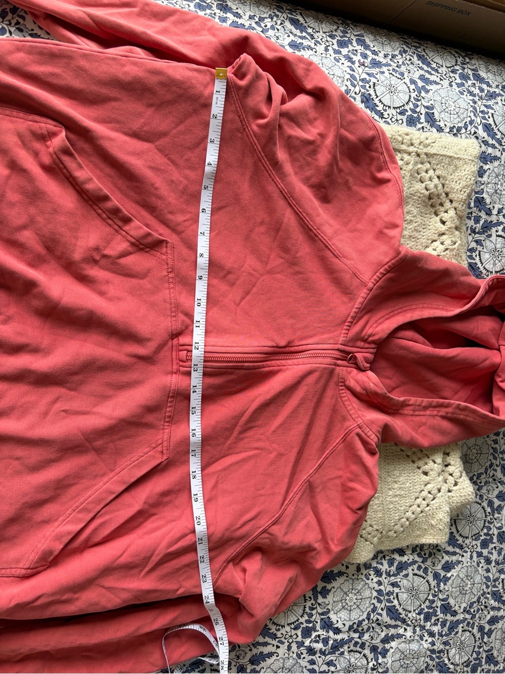 JoyLab XL cropped Coral Pink Zip-Up Hoodie SO HEAVY - Picture 2 of 7